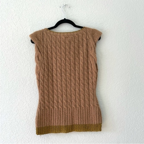 Anthropologie Brown Cable Knit Sweater - Picture 4 of 6